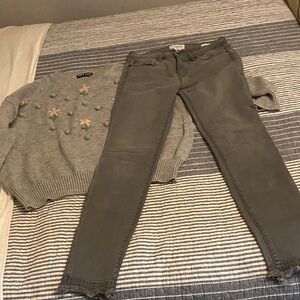 Gray Sweater and Pants Set